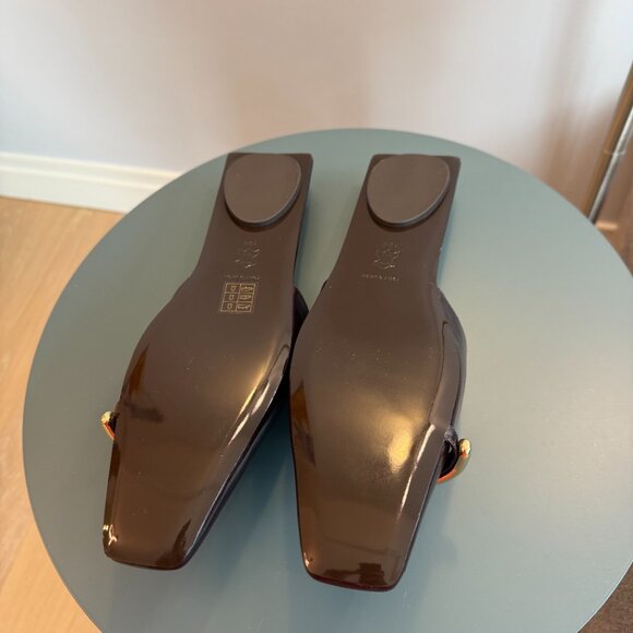 COPY - New! Tory Burch Pierced Mule, Plum / Gold, Size 10 - Picture 5 of 7